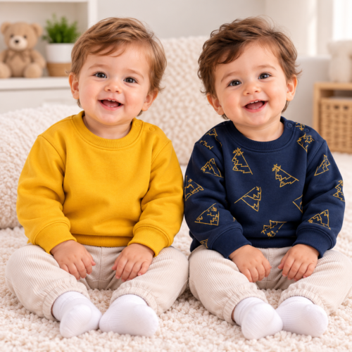 petits frères en tenue moutarde et marine petits frères en tenue moutarde et marine
