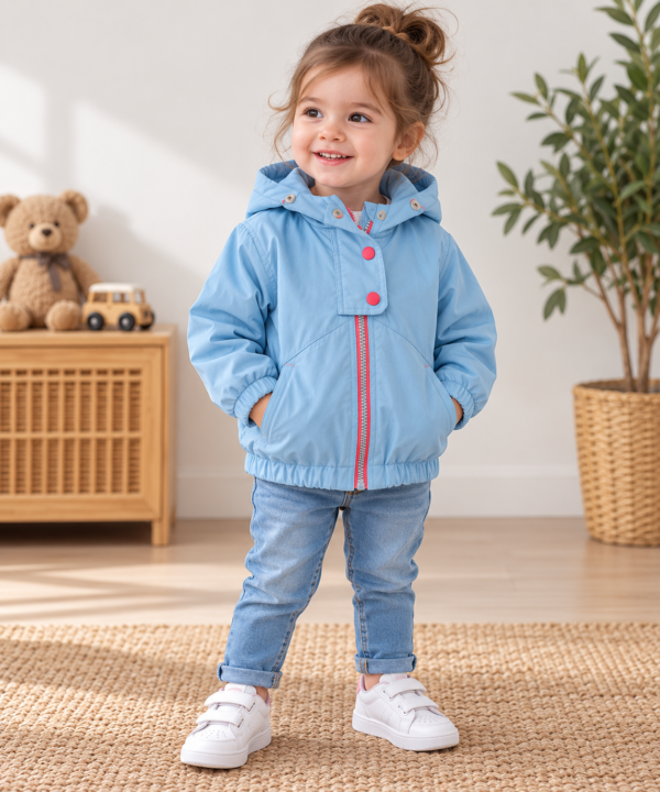 petite fille en veste bleue pastel petite fille en veste bleue pastel
